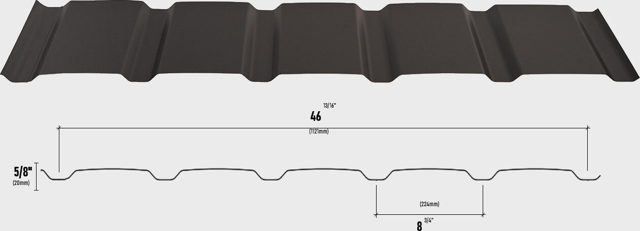 Elite inverted roofing profile