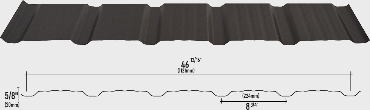 Trapeze Inverted roofing panel